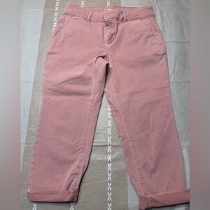 LOFT Ankle Cropped Jeans in Soft Pink